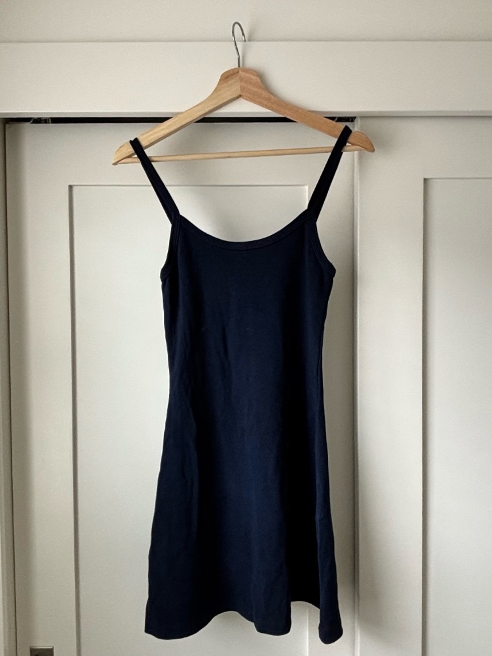 Navy Heavy Cotton Rib Mini Dress